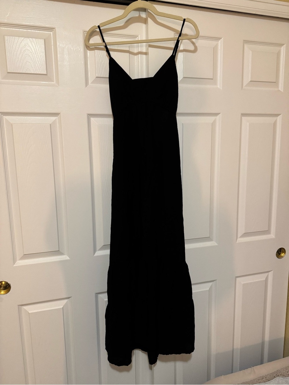 a new day Black Spaghetti-Strap Maxi Dress